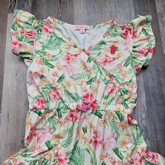 Tommy Bahama Girls Size 6 Floral Dress Tropical - Picture 3 of 4